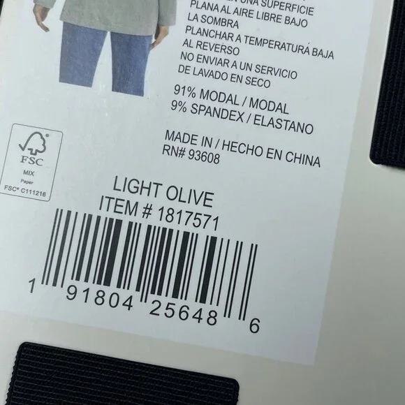 Max & Mia Drape Front Cardigan Light Olive Large Modal Blend d0565 - Picture 6 of 7